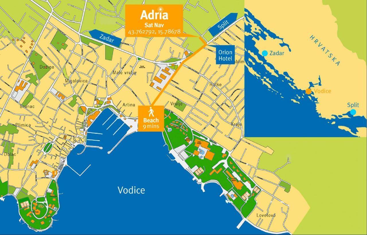Adriasobe Hotell Vodice Exteriör bild